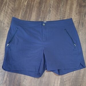 Title Nine Navy Athletic Zip-Pocket Swim Shorts 8